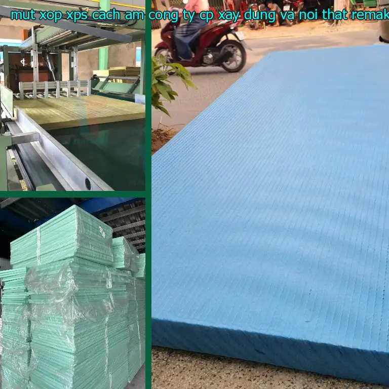 Kích thước mút xốp XPS cách âm Công ty CP xây dựng và nội thất Remak: 70*150*4.6 cm