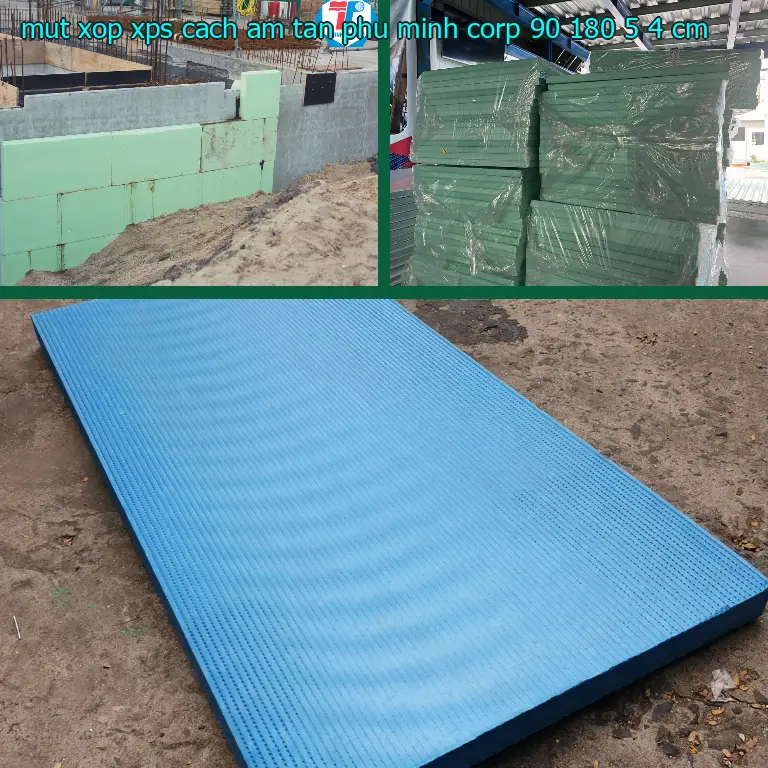 Kích thước mút xốp XPS cách âm Tân Phú Minh Corp: 90*180*5.4 cm
