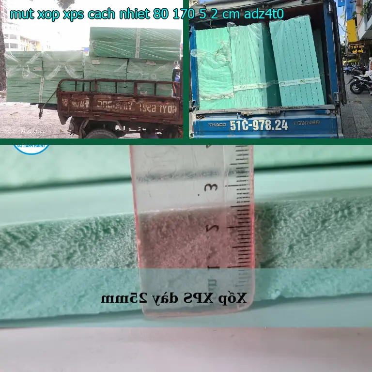 Model mút xốp XPS cách nhiệt 80*170*5.2 cm: ADZ4T0 Model mút xốp XPS cách nhiệt 80*170*5.2 cm: ADZ4T0