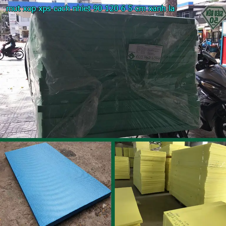 Màu sắc mút xốp XPS cách nhiệt 90*120*6.5 cm: Xanh lá
