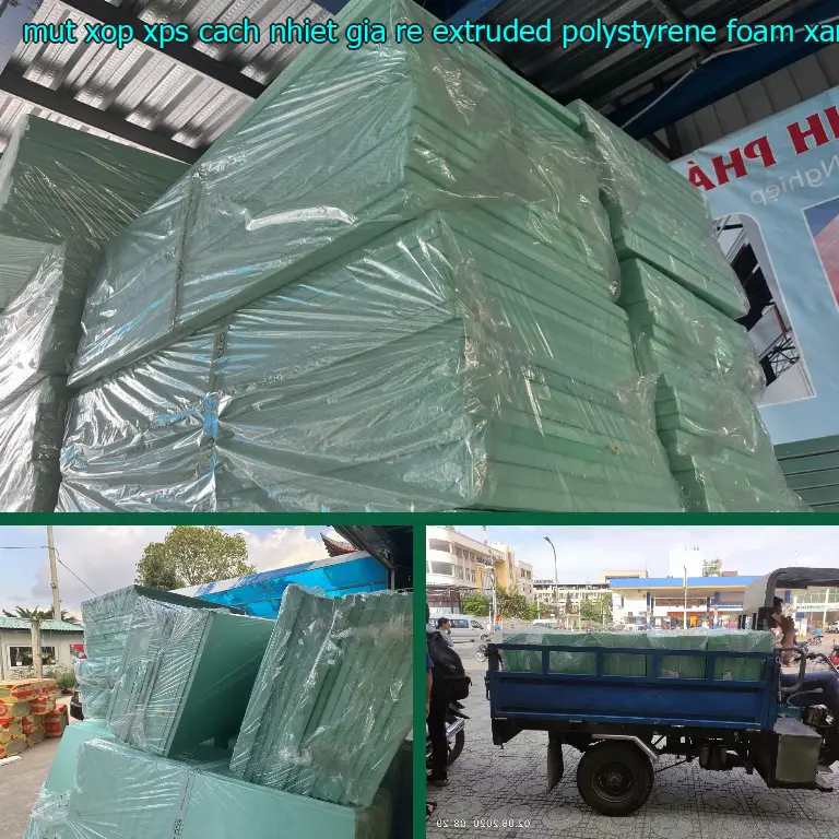 Màu sắc mút xốp XPS cách nhiệt giá rẻ Extruded Polystyrene Foam: Xanh lá