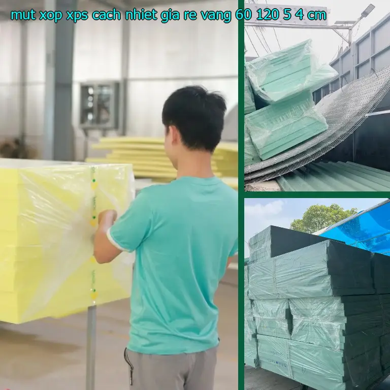 Kích thước mút xốp XPS cách nhiệt giá rẻ Vàng: 60*120*5.4 cm Kích thước mút xốp XPS cách nhiệt giá rẻ Vàng: 60*120*5.4 cm