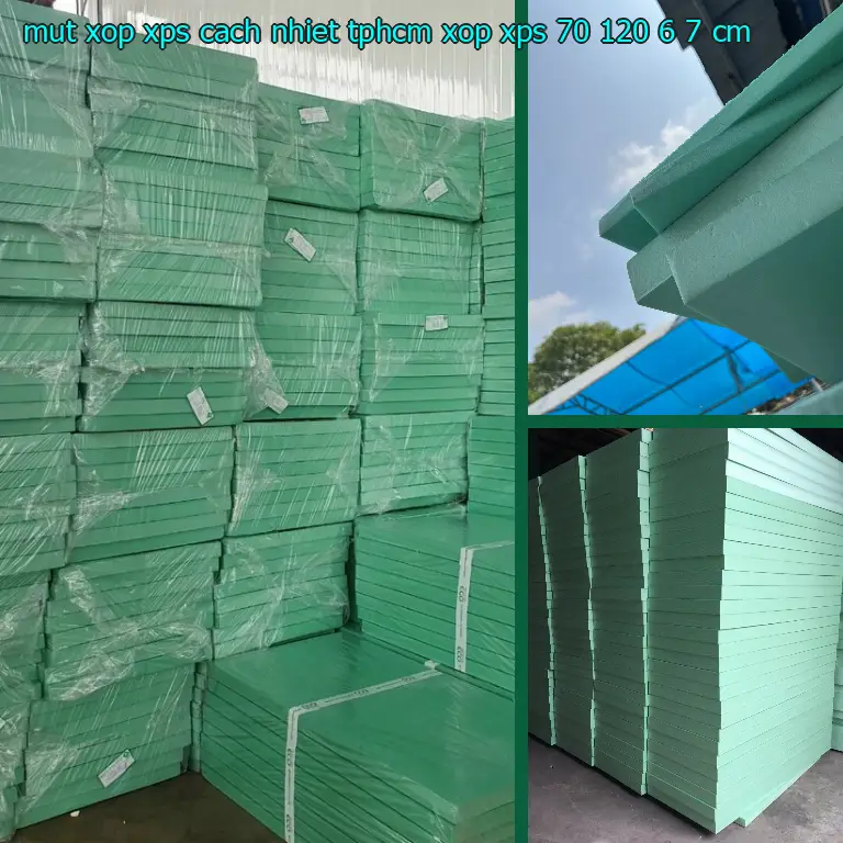 Kích thước mút xốp XPS cách nhiệt TpHCM Xốp XPS: 70*120*6.7 cm