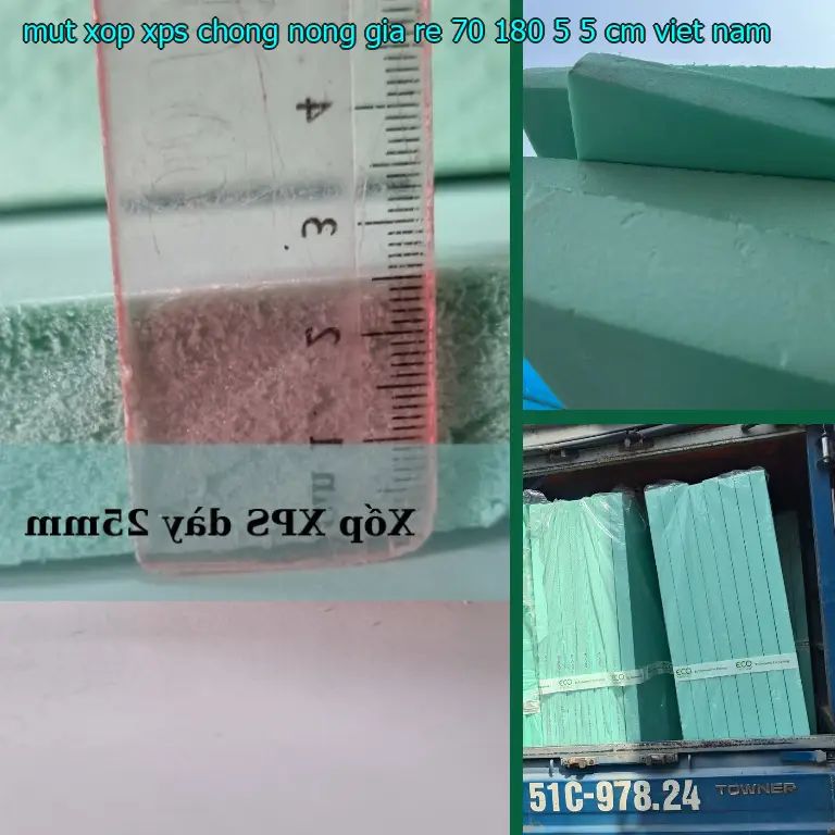Xuất xứ mút xốp XPS chống nóng giá rẻ 70*180*5.5 cm: Việt Nam Xuất xứ mút xốp XPS chống nóng giá rẻ 70*180*5.5 cm: Việt Nam