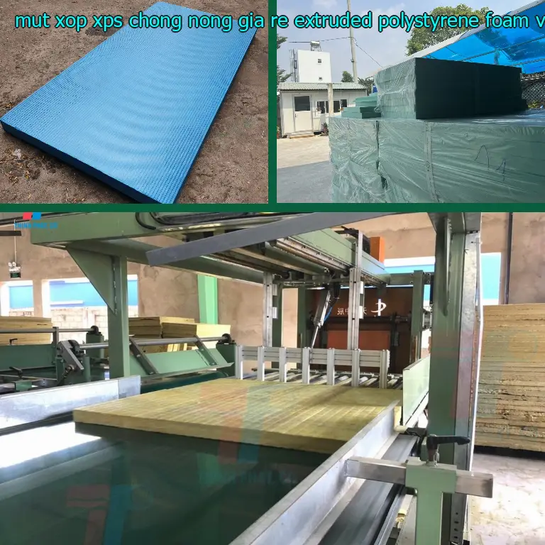 Màu sắc mút xốp XPS chống nóng giá rẻ Extruded Polystyrene Foam: Vàng