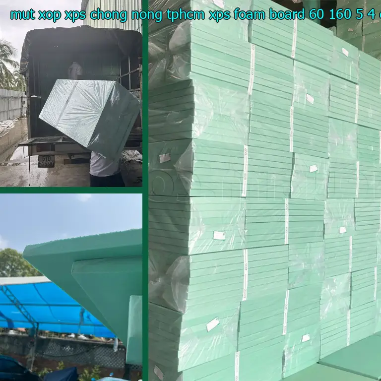 Kích thước mút xốp XPS chống nóng TpHCM XPS Foam Board: 60*160*5.4 cm