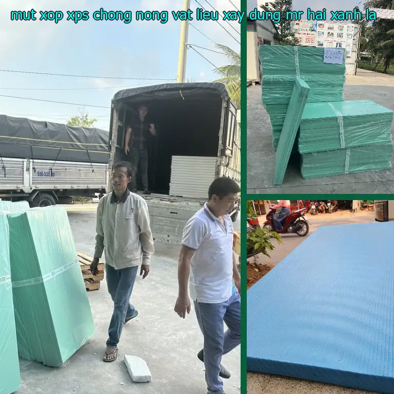 Màu sắc mút xốp XPS chống nóng Vật Liệu Xây Dựng Mr.HẢI: Xanh lá