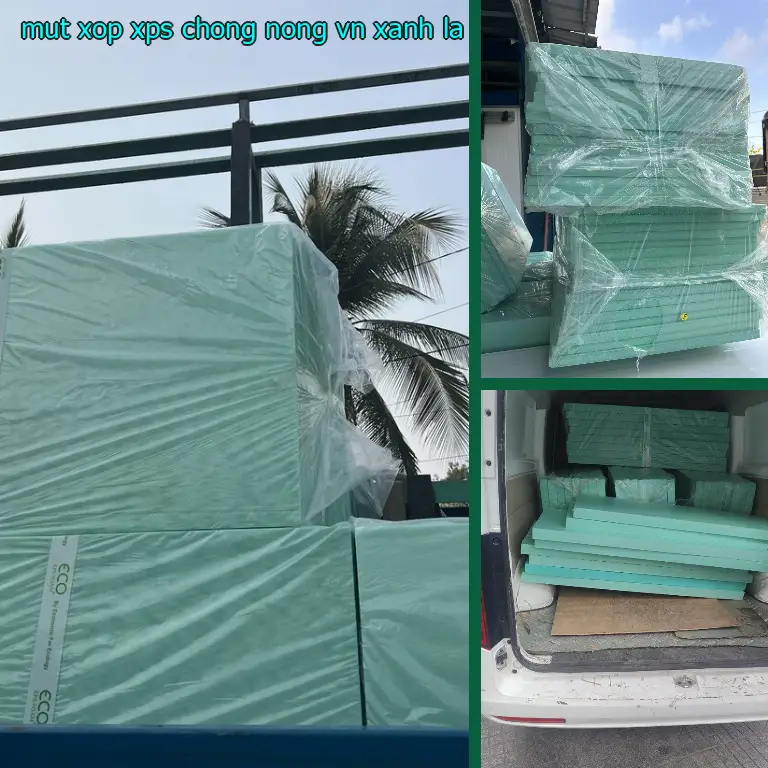 Màu sắc mút xốp XPS chống nóng VN: Xanh lá Màu sắc mút xốp XPS chống nóng VN: Xanh lá