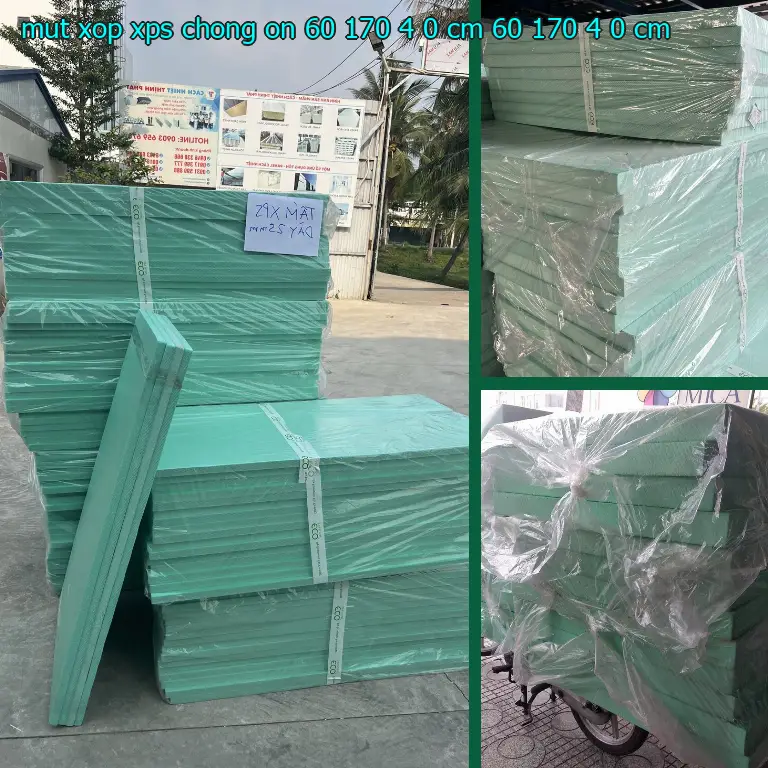 Kích thước mút xốp XPS chống ồn 60*170*4.0 cm: 60*170*4.0 cm