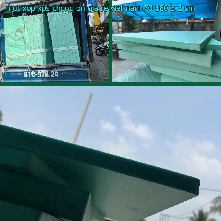Kích thước mút xốp XPS chống ồn giá rẻ Viet Nam: 70*180*5.2 cm