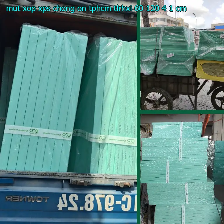 Kích thước mút xốp XPS chống ồn TpHCM TLRHXI: 60*120*4.1 cm