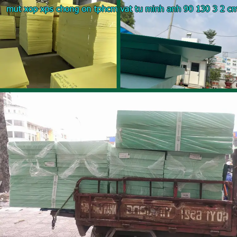 Kích thước mút xốp XPS chống ồn TpHCM Vật tư Minh Anh: 90*130*3.2 cm Kích thước mút xốp XPS chống ồn TpHCM Vật tư Minh Anh: 90*130*3.2 cm