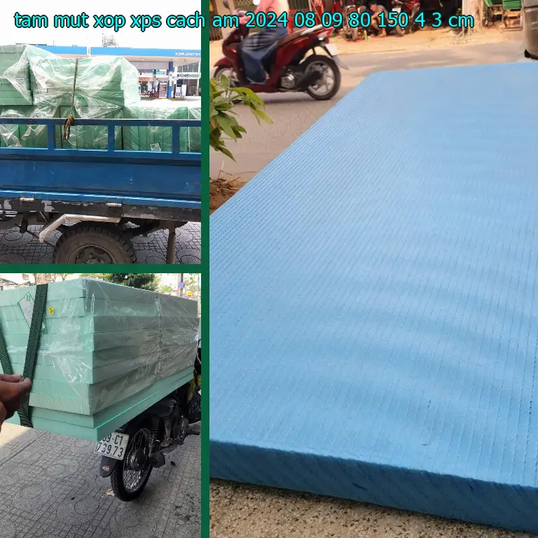 Kích thước tấm mút xốp XPS cách âm 2024-08-09: 80*150*4.3 cm Kích thước tấm mút xốp XPS cách âm 2024-08-09: 80*150*4.3 cm