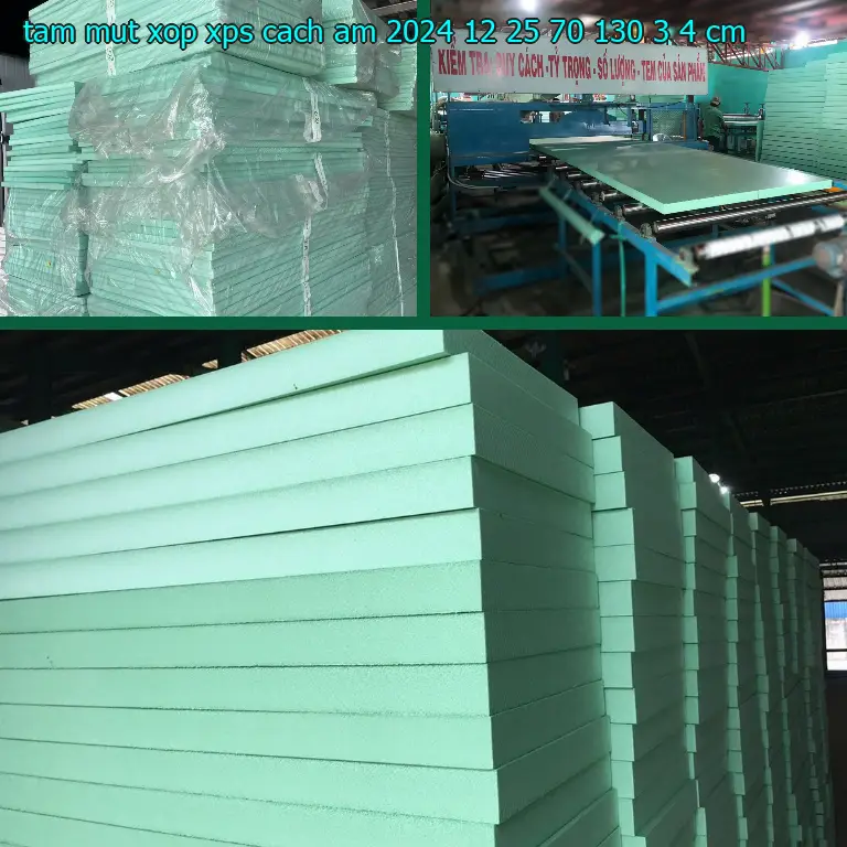 Kích thước tấm mút xốp XPS cách âm 2024-12-25: 70*130*3.4 cm Kích thước tấm mút xốp XPS cách âm 2024-12-25: 70*130*3.4 cm