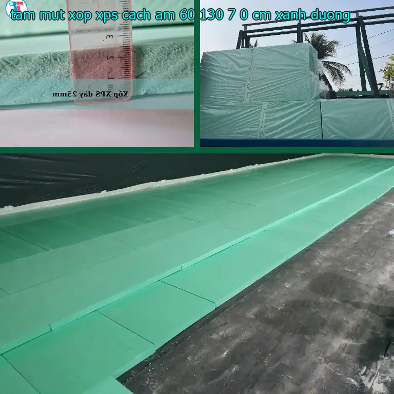 Màu sắc tấm mút xốp XPS cách âm 60*130*7.0 cm: Xanh dương