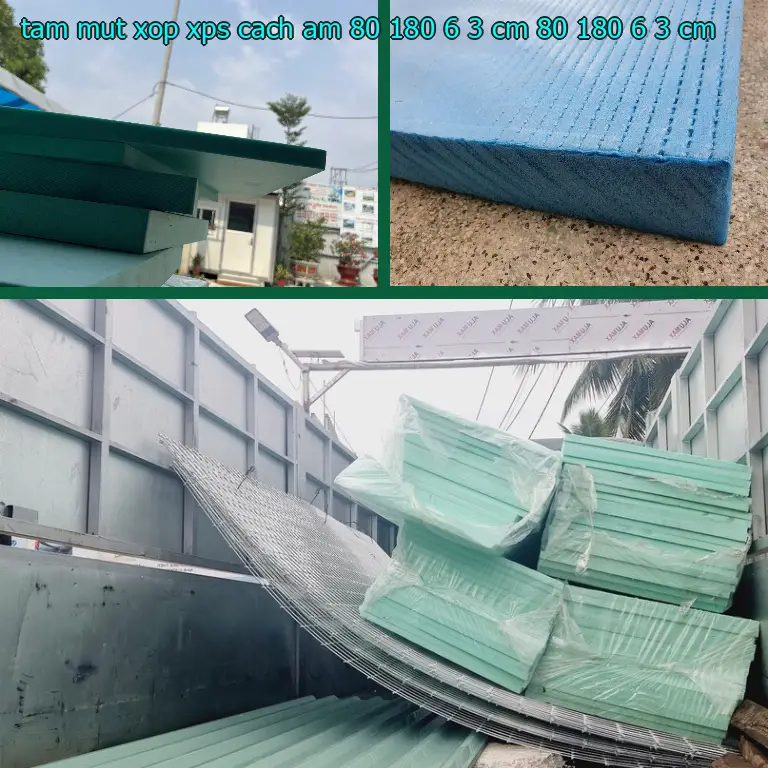 Kích thước tấm mút xốp XPS cách âm 80*180*6.3 cm: 80*180*6.3 cm Kích thước tấm mút xốp XPS cách âm 80*180*6.3 cm: 80*180*6.3 cm