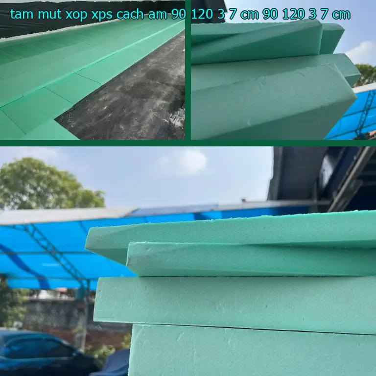 Kích thước tấm mút xốp XPS cách âm 90*120*3.7 cm: 90*120*3.7 cm