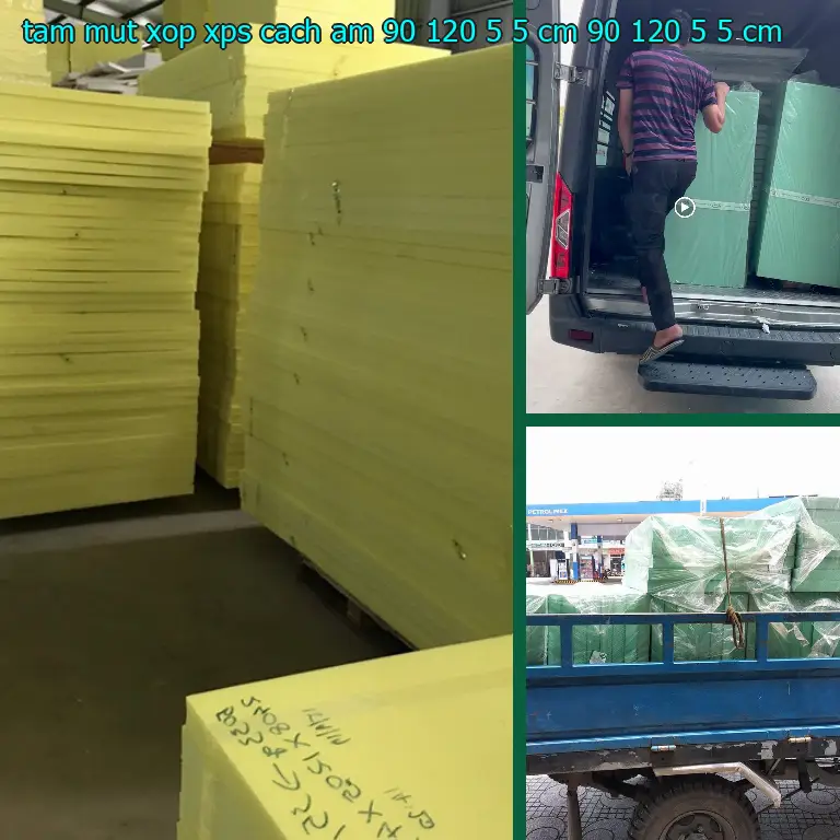 Kích thước tấm mút xốp XPS cách âm 90*120*5.5 cm: 90*120*5.5 cm