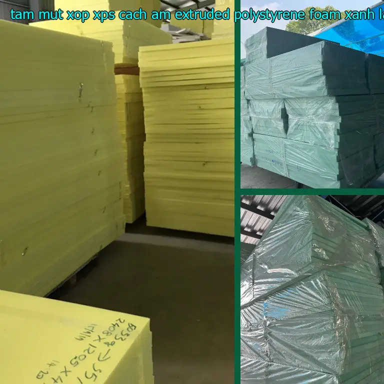 Màu sắc tấm mút xốp XPS cách âm Extruded Polystyrene Foam: Xanh lá