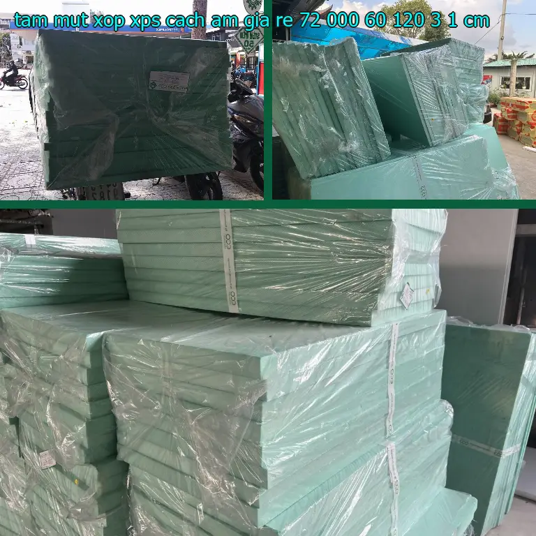 Kích thước tấm mút xốp XPS cách âm giá rẻ 72.000₫: 60*120*3.1 cm