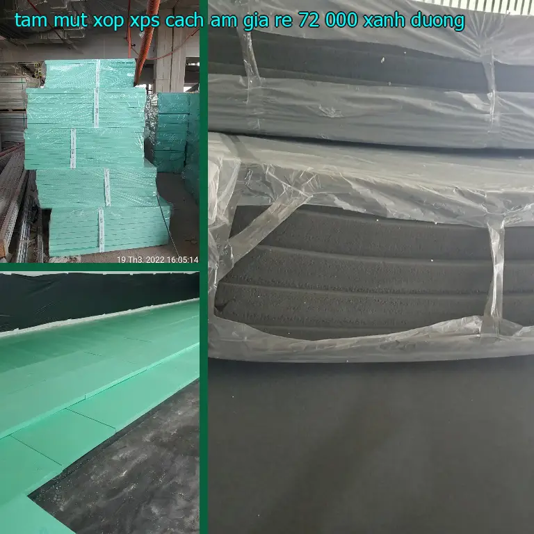 Màu sắc tấm mút xốp XPS cách âm giá rẻ 72.000₫: Xanh dương