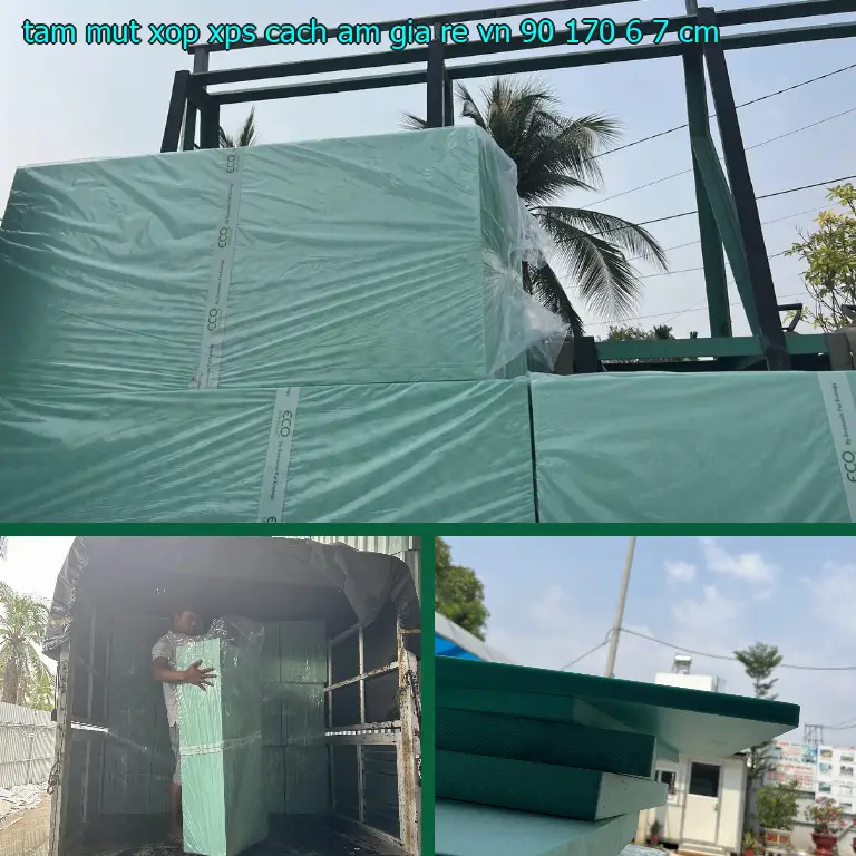 Kích thước tấm mút xốp XPS cách âm giá rẻ VN: 90*170*6.7 cm Kích thước tấm mút xốp XPS cách âm giá rẻ VN: 90*170*6.7 cm