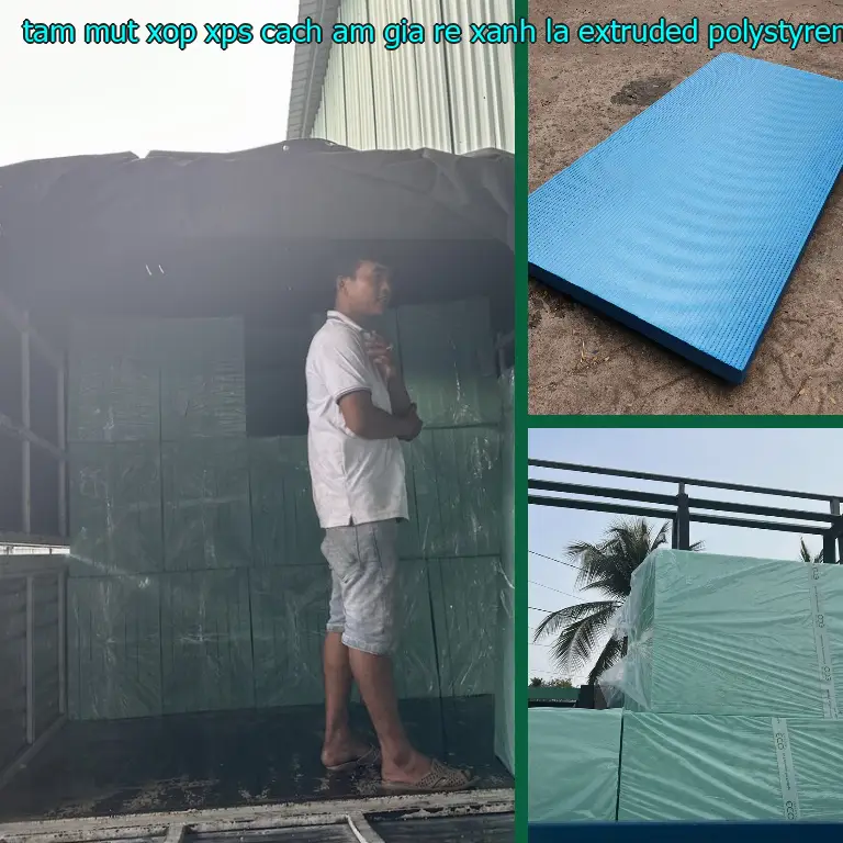 Chất liệu tấm mút xốp XPS cách âm giá rẻ Xanh lá: Extruded Polystyrene Foam Chất liệu tấm mút xốp XPS cách âm giá rẻ Xanh lá: Extruded Polystyrene Foam
