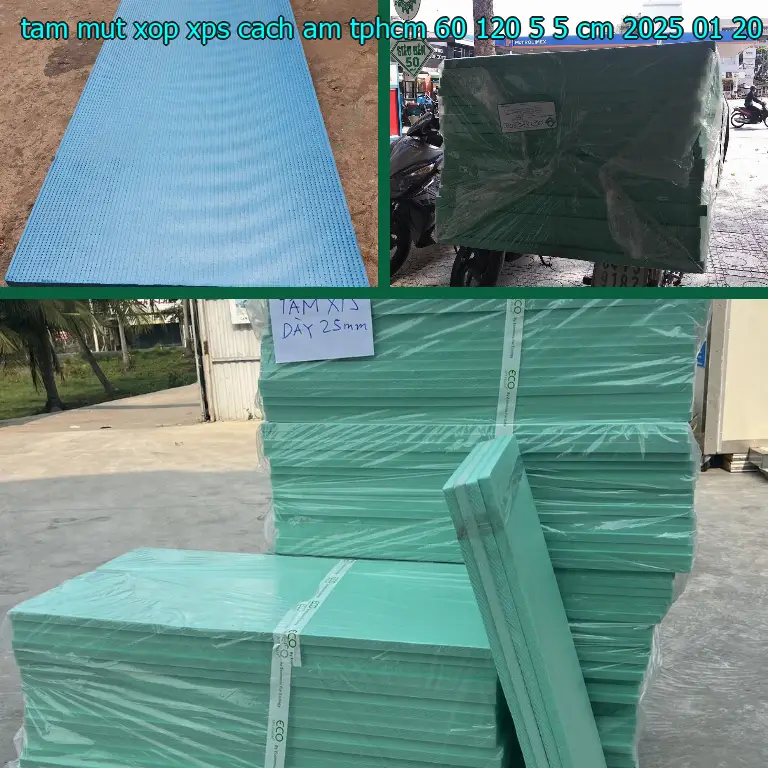 Ngày sản xuất tấm mút xốp XPS cách âm TpHCM 60*120*5.5 cm: 2025-01-20