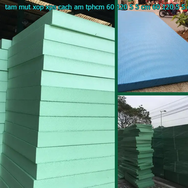 Kích thước tấm mút xốp XPS cách âm TpHCM 60*120*5.5 cm: 60*120*5.5 cm