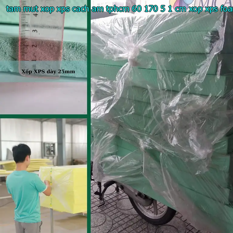 Danh mục tấm mút xốp XPS cách âm TpHCM 60*170*5.1 cm: Xốp XPS Foam Danh mục tấm mút xốp XPS cách âm TpHCM 60*170*5.1 cm: Xốp XPS Foam