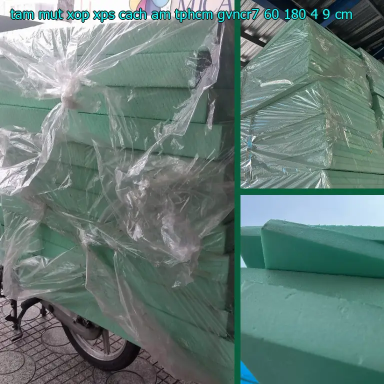 Kích thước tấm mút xốp XPS cách âm TpHCM GVNCR7: 60*180*4.9 cm