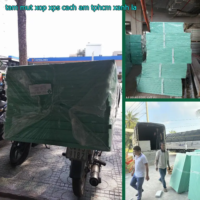Tấm mút xốp XPS cách âm TpHCM Xanh lá