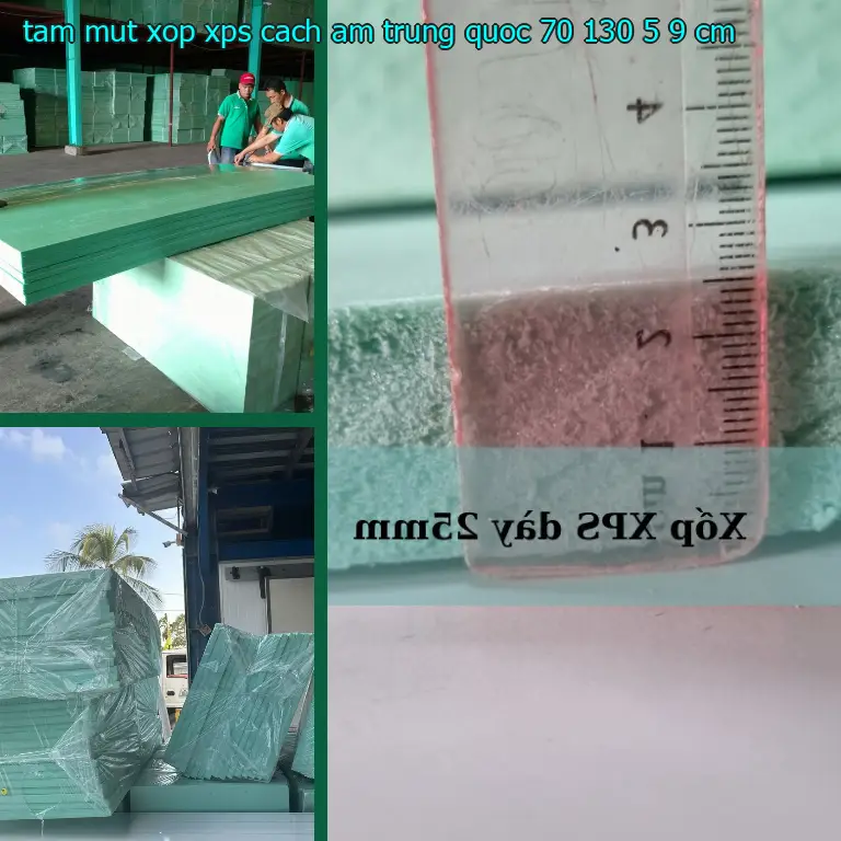 Kích thước tấm mút xốp XPS cách âm Trung Quốc: 70*130*5.9 cm Kích thước tấm mút xốp XPS cách âm Trung Quốc: 70*130*5.9 cm