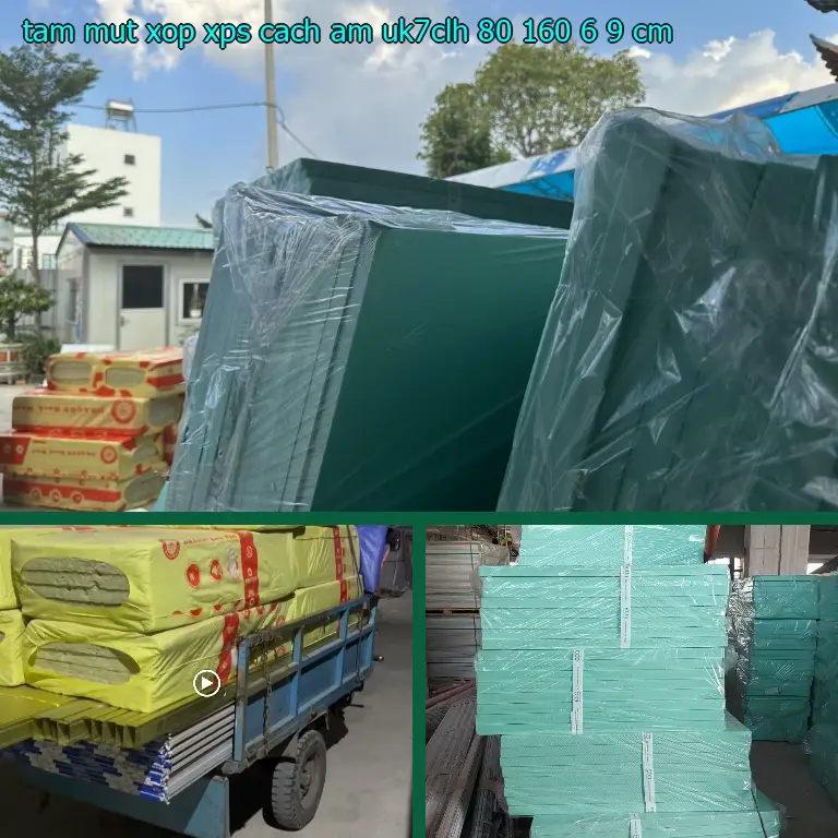 Kích thước tấm mút xốp XPS cách âm UK7CLH: 80*160*6.9 cm Kích thước tấm mút xốp XPS cách âm UK7CLH: 80*160*6.9 cm