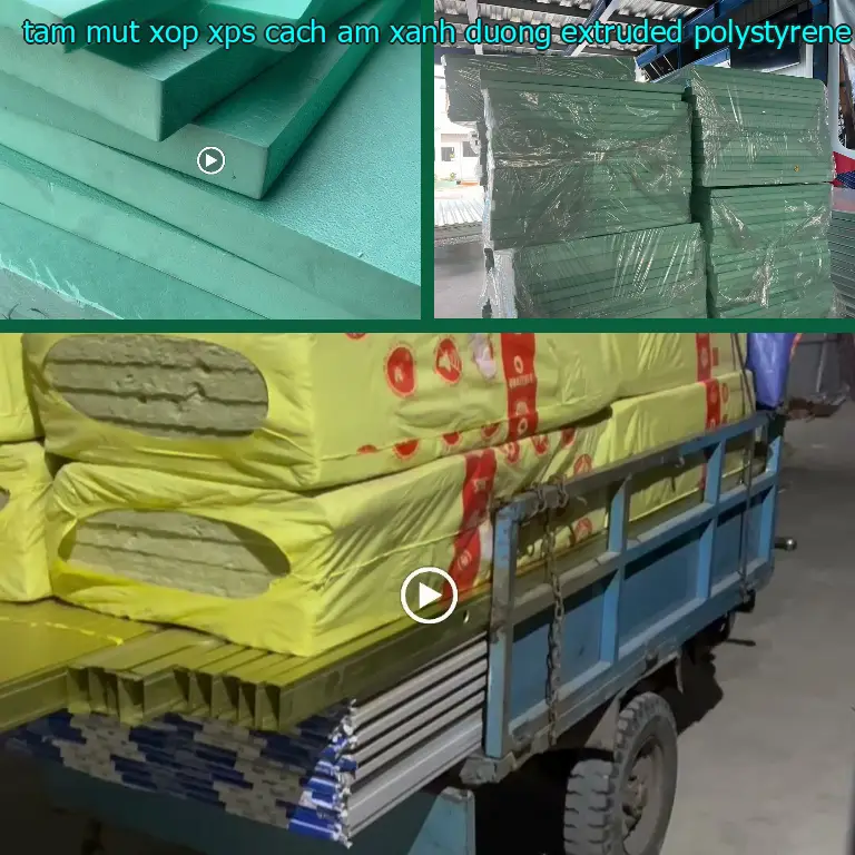 Chất liệu tấm mút xốp XPS cách âm Xanh dương: Extruded Polystyrene Chất liệu tấm mút xốp XPS cách âm Xanh dương: Extruded Polystyrene