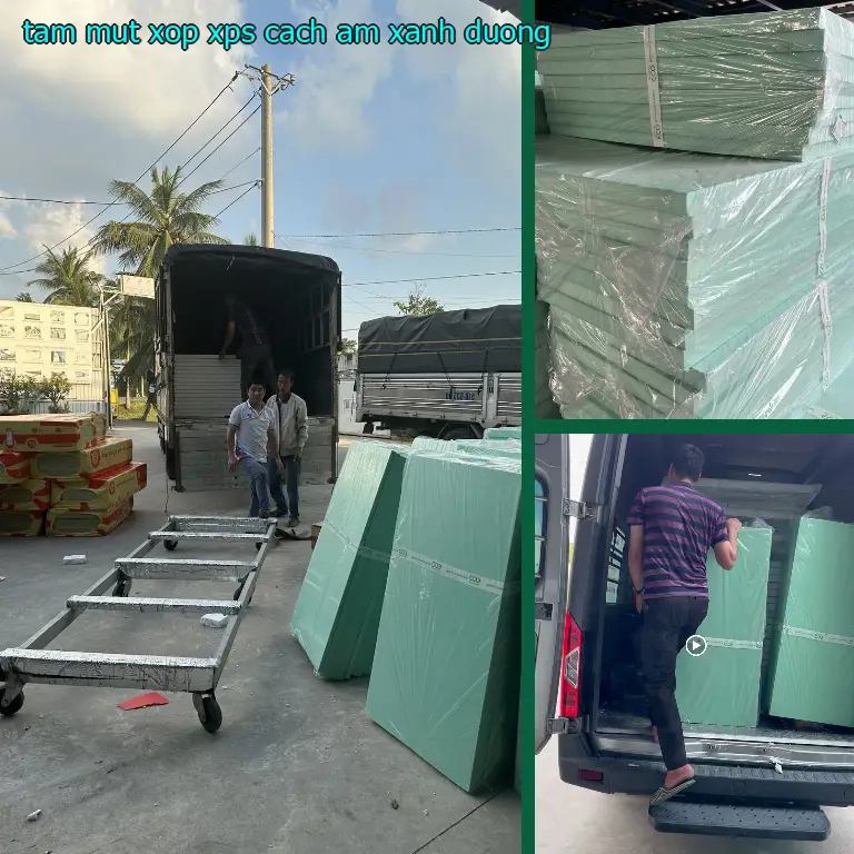 Tấm mút xốp XPS cách âm Xanh dương