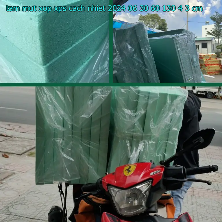 Kích thước tấm mút xốp XPS cách nhiệt 2024-06-30: 60*130*4.3 cm Kích thước tấm mút xốp XPS cách nhiệt 2024-06-30: 60*130*4.3 cm