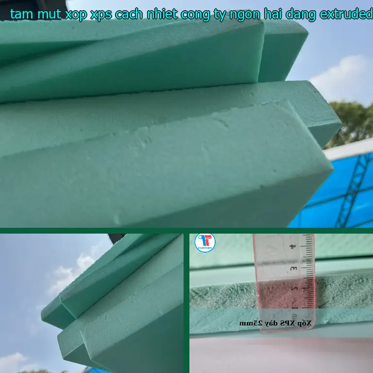 Chất liệu tấm mút xốp XPS cách nhiệt Công ty Ngọn Hải Đăng: Extruded Polystyrene Foam
