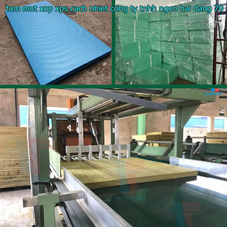 Kích thước tấm mút xốp XPS cách nhiệt Công ty TNHH Ngọn Hải Đăng: 70*130*6.8 cm