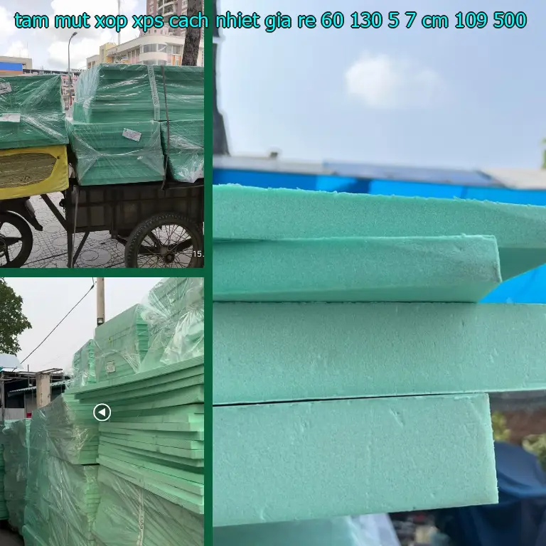 Giá tấm mút xốp XPS cách nhiệt giá rẻ 60*130*5.7 cm: 109.500₫ Giá tấm mút xốp XPS cách nhiệt giá rẻ 60*130*5.7 cm: 109.500₫