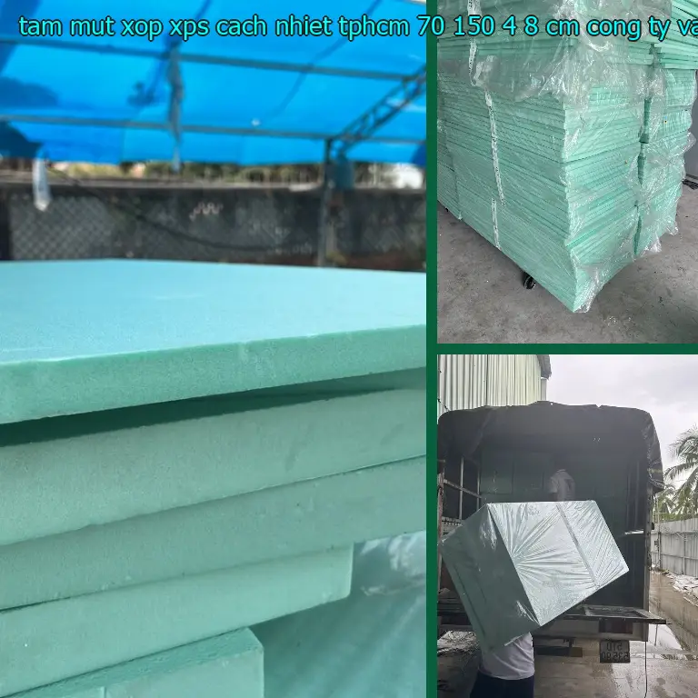 Nhà sản xuất tấm mút xốp XPS cách nhiệt TpHCM 70*150*4.8 cm: Công ty vật liệu cách nhiệt Việt Nhật