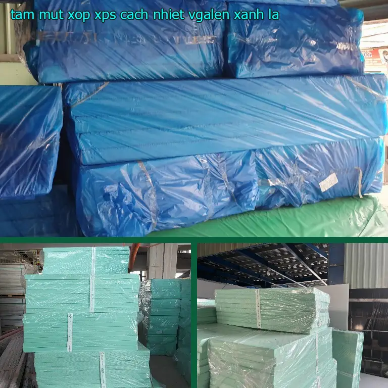 Màu sắc tấm mút xốp XPS cách nhiệt VGALEN: Xanh lá Màu sắc tấm mút xốp XPS cách nhiệt VGALEN: Xanh lá