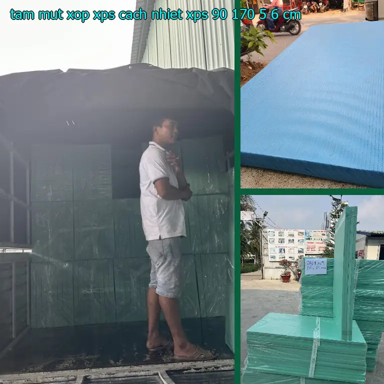 Kích thước tấm mút xốp XPS cách nhiệt XPS: 90*170*5.6 cm Kích thước tấm mút xốp XPS cách nhiệt XPS: 90*170*5.6 cm