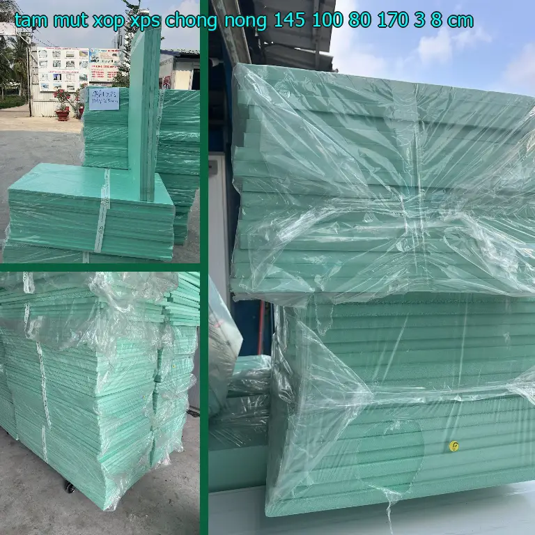 Kích thước tấm mút xốp XPS chống nóng 145.100₫: 80*170*3.8 cm Kích thước tấm mút xốp XPS chống nóng 145.100₫: 80*170*3.8 cm