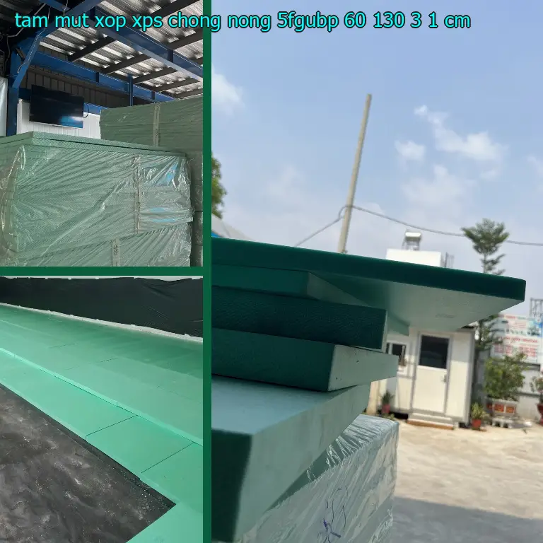 Kích thước tấm mút xốp XPS chống nóng 5FGUBP: 60*130*3.1 cm Kích thước tấm mút xốp XPS chống nóng 5FGUBP: 60*130*3.1 cm