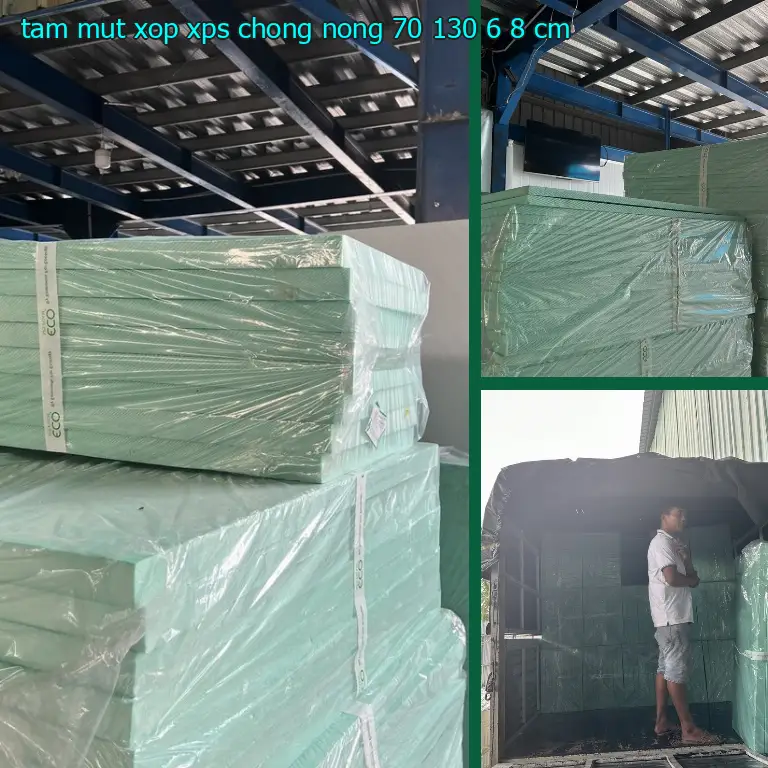 Tấm mút xốp XPS chống nóng 70*130*6.8 cm