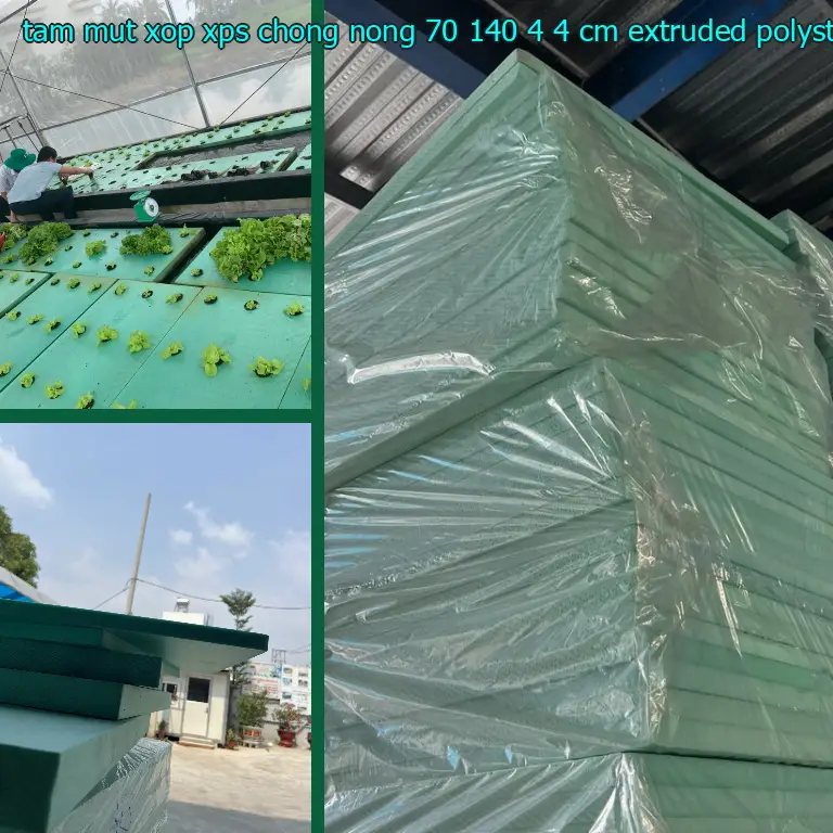 Chất liệu tấm mút xốp XPS chống nóng 70*140*4.4 cm: Extruded Polystyrene Foam Chất liệu tấm mút xốp XPS chống nóng 70*140*4.4 cm: Extruded Polystyrene Foam