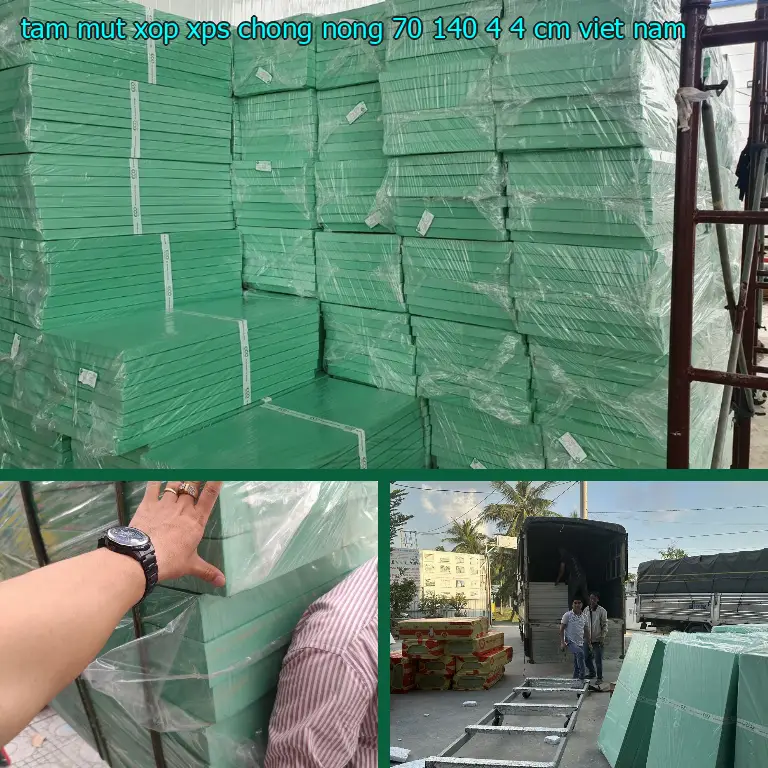 Xuất xứ tấm mút xốp XPS chống nóng 70*140*4.4 cm: Viet Nam Xuất xứ tấm mút xốp XPS chống nóng 70*140*4.4 cm: Viet Nam