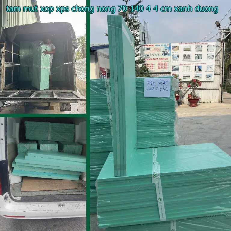 Màu sắc tấm mút xốp XPS chống nóng 70*140*4.4 cm: Xanh dương Màu sắc tấm mút xốp XPS chống nóng 70*140*4.4 cm: Xanh dương