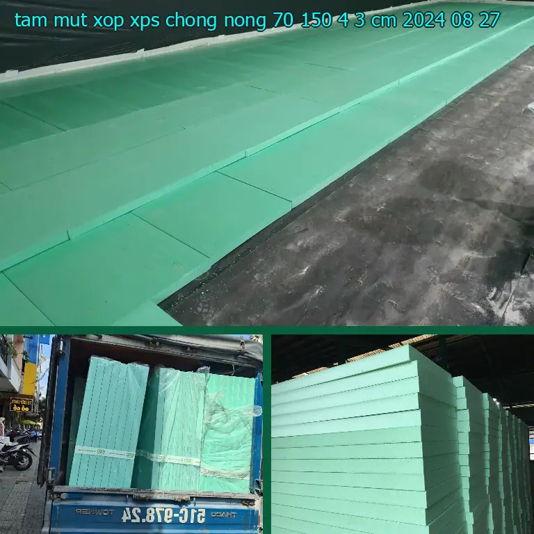 Ngày sản xuất tấm mút xốp XPS chống nóng 70*150*4.3 cm: 2024-08-27
